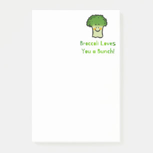 Niedlich Broccoli Pun Cartoon Design Post-it Klebezettel