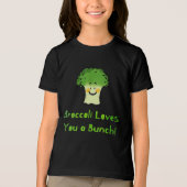 Niedlich Broccoli Pun Cartoon Design Tri-Blend Shirt (Vorderseite)