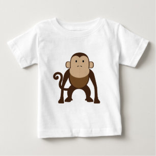 Niedlich-Brown-Affe Baby T-shirt