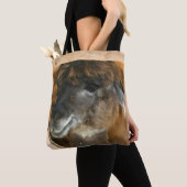 Niedlich Brown Alpaca Llama Farm Animal Tasche (Von Nahem)