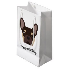 Niedlich Brown and Tan French Bulldog Face Kleine Geschenktüte
