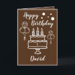 Niedlich Brown and White Cake Grandson 1. Geburtst Karte<br><div class="desc">Niedlich Brown und White Cake Grandson 1. Geburtstag, dieses Design ist für jeden, der etwas Schönes für einen kleinen Jungen zu seinem 1. Geburtstag sucht. Wenn Sie sich für die Einladung zum 1. Geburtstag, besonders für Ihren Enkel, interessieren, ist diese Einladung genau das Richtige für Sie. Das Design beinhaltet einen...</div>