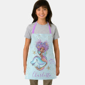 Niedlich Brown Baby Mermaid All-over Print-Schürze Schürze (Insitu)