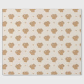 Niedlich Brown Bär Couple Geschenkpapier (Flach)