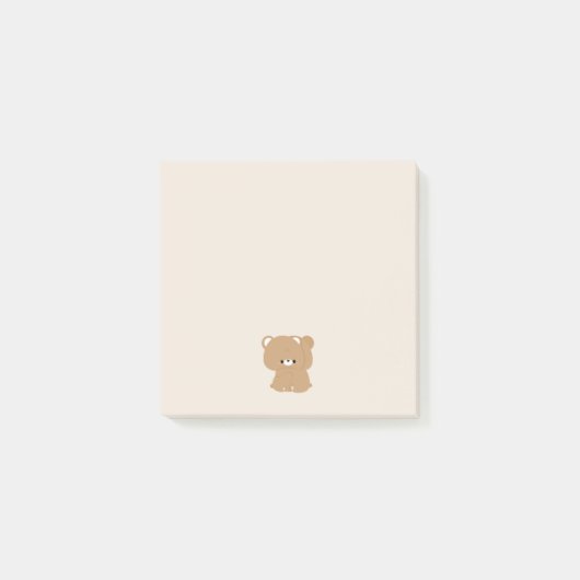 Niedlich Brown Bär Couple Post-it Klebezettel (Vorderseite)