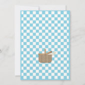 Niedlich Brown Bear Baby Boy Picnic Babydusche Einladung (Rückseite)