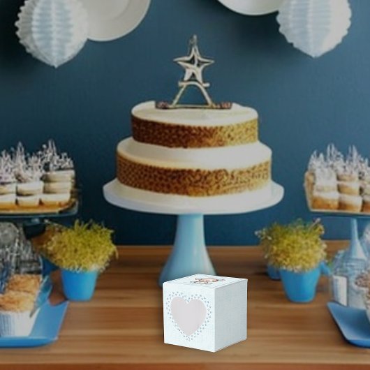 Niedlich Brown Bear Boy Blue Blanket Geschenkschachtel