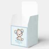 Niedlich Brown Bear Boy Blue Blanket Geschenkschachtel (Geöffnet)