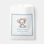 Niedlich Brown Bear Boy Blue Blanket Geschenktütchen (Vorderseite)