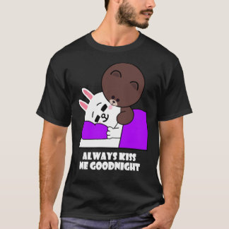 Niedlich Brown Bear Cony Bunny Rabbit Goodnight Ki T-Shirt