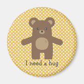 Niedlich Brown Bear Hug Magnet (Vorne)