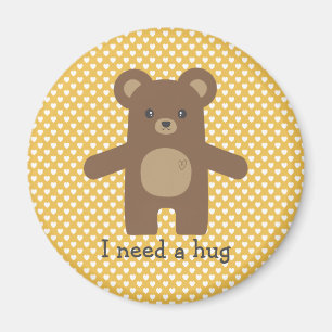 Niedlich Brown Bear Hug Magnet