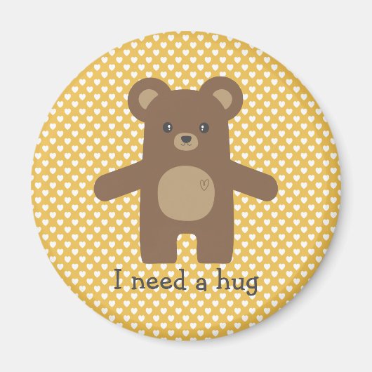 Niedlich Brown Bear Hug Magnet (Vorne)