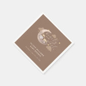 Niedlich Brown Bearly Wait Moon Star Sleepar Serviette (Ecke)