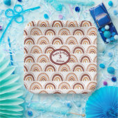 Niedlich Brown Boho Rainbow Whimsisches Muster Pappteller (Party)