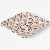Niedlich Brown Boho Rainbow Whimsisches Muster Pappteller (Gewinkelt)