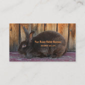 Niedlich Brown Bunny Rabbit Visitenkarte (Vorderseite)