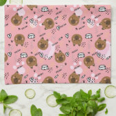 Niedlich Brown Cat Pattern Geschirrtuch (Gefaltet)