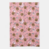Niedlich Brown Cat Pattern Geschirrtuch (Vertikal)
