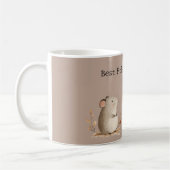 Niedlich Brown Cream Igel Mouse Die besten Freunde Kaffeetasse (Links)