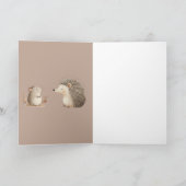 Niedlich Brown Cream Igel Mouse Die besten Freunde Karte (Innenseite)