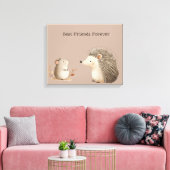 Niedlich Brown Cream Igel Mouse Die besten Freunde Leinwanddruck (Insitu (Wohnzimmer))