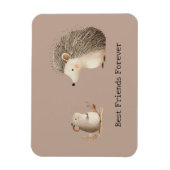 Niedlich Brown Cream Igel Mouse Die besten Freunde Magnet (Vertikal)
