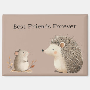 Niedlich Brown Cream Igel Mouse Die besten Freunde Magnet