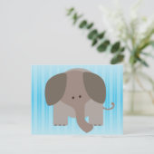 Niedlich Brown Elephant Postkarte (Stehend Vorderseite)
