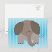 Niedlich Brown Elephant Postkarte (Vorne/Hinten)