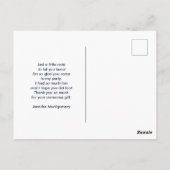 Niedlich Brown Ferret im Gras Danke Postkarte (Rückseite)