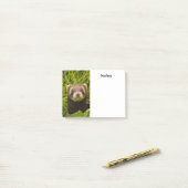 Niedlich Brown Ferret im Gras Post-it Klebezettel (Auf Schreibtisch)
