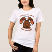 Niedlich Brown Funny Bunny Tri-Blend Shirt (Vorderseite)