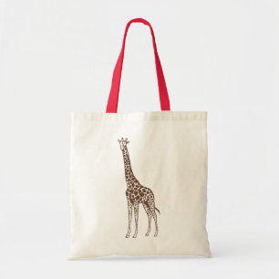 Niedlich Brown Giraffe Illustration Tragetasche