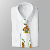 Niedlich Brown Green Cartoon Mushroom Fungi Art Krawatte (Gebunden)