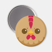 Niedlich Brown Hen / Huhn Magnet (Vorderseite/Rückseite)
