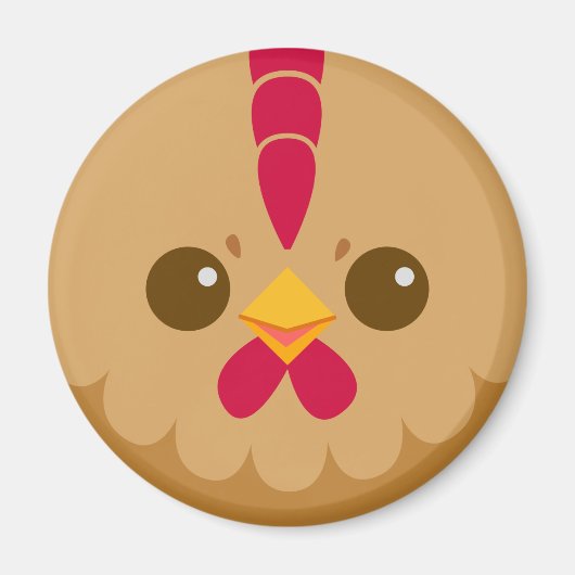Niedlich Brown Hen / Huhn Magnet (Vorne)
