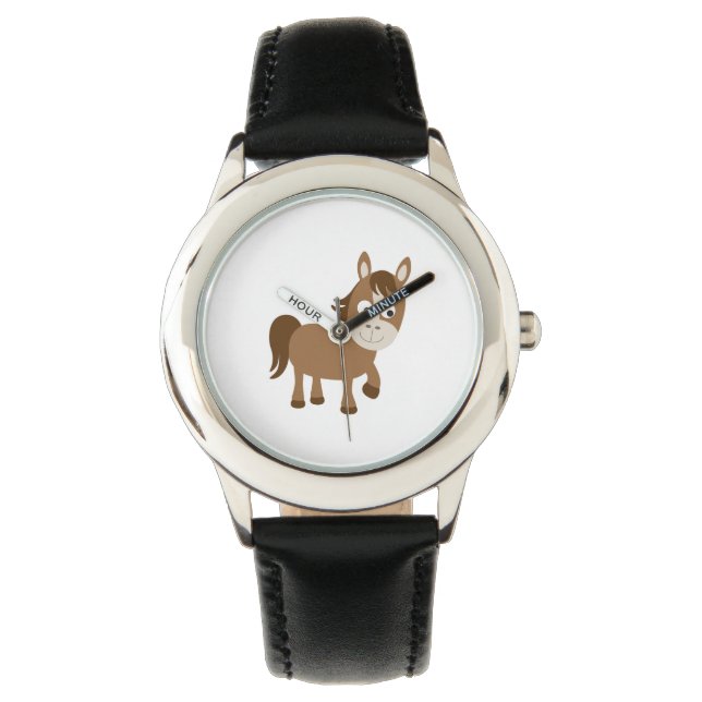 Niedlich Brown Horse Armbanduhr (Vorderseite)