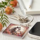 Niedlich Brown Horse Schlüsselanhänger (Vorderseite rechts)