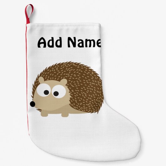 Niedlich Brown Igel Kleiner Weihnachtsstrumpf (Vorderseite)