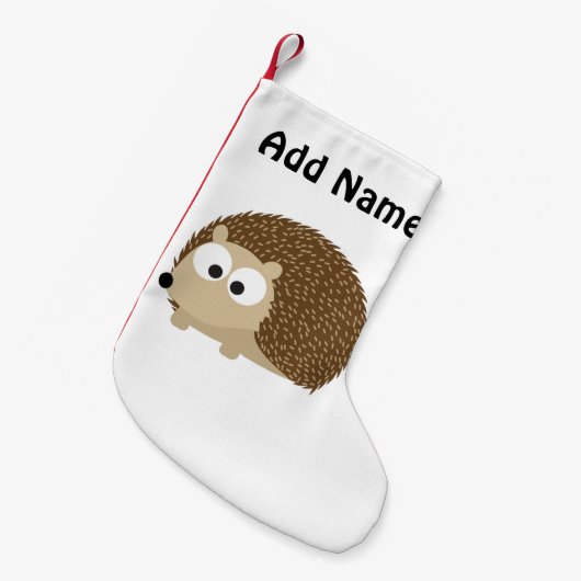 Niedlich Brown Igel Kleiner Weihnachtsstrumpf (Vorderansicht (hängend))