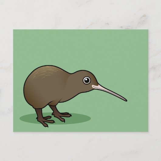 Niedlich Brown Kiwi aus Neuseeland Postkarte (Vorderseite)