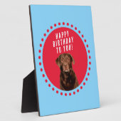 Niedlich Brown Labrador Retriever Hund Happy Birth Fotoplatte (Seite)