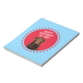 Niedlich Brown Labrador Retriever Hund Happy Birth Notizblock (Rotiert)