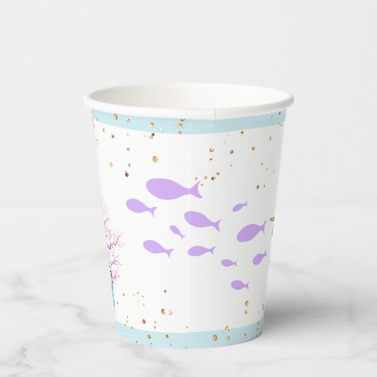 Niedlich Brown Mermaid Babydusche Papiertasse Pappbecher (Rechts)