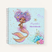Niedlich Brown Mermaid Notizblock (Vorderseite)