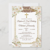 Niedlich Brown Mexican Baptisse & First Birthday Einladung (Vorderseite)