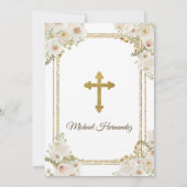 Niedlich Brown Mexican Baptisse & First Birthday Einladung (Rückseite)