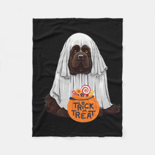 Niedlich Brown Newfundland Hund Halloween Fleecedecke