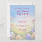 Niedlich Brown Oaster Baby Bunny Einladung (Rückseite)